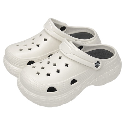 孕妇洞洞鞋2025夏季新款eva厚底防滑防臭居家海边沙滩两穿凉拖女