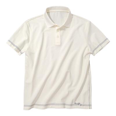 MrBu布先生商务翻领polo男2025夏季简约纯色字母线条T袖AT16065