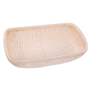 柳编笸箩馒头筐现捞簸箕箩筐藤编收纳筐簸箩饼馍卤菜长方形柳条筐