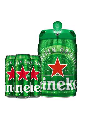 喜力5L桶装铁金刚+经典500ml*3罐