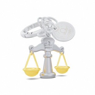 比利时天秤座钥匙扣包包挂件十二星座系列生日礼物 Metalmorphose