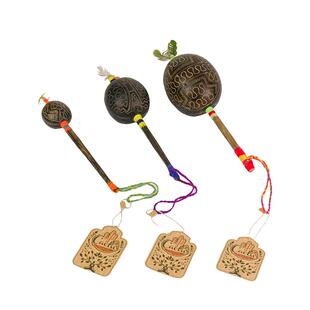 卡杜斯秘鲁沙锤沙槌沙筒Shamanshaker传统刻绘ASMR声音疗愈乐器