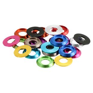 M2-M8铝合金盘头垫圈彩色半圆头装饰2.5/3/4/5/6伞头模型金属垫片