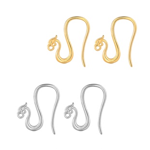 凤凰设计耳环耳钩配件银针自己制作珍珠耳环银饰品diy配件不过敏