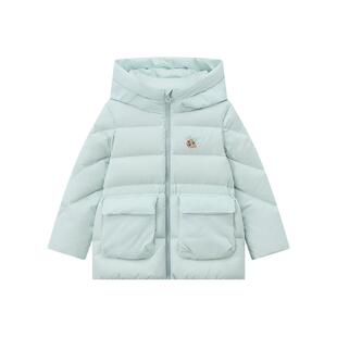 【暖科技】TeenieWeenie Kids小熊童装冬女童95进口鸭绒羽绒服