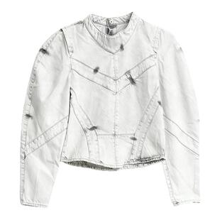 IRO 潮流复古女士做旧设计感牛仔上衣外套银泰百货 301596