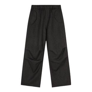 【早秋上新】JNBY/江南布衣秋冬伞兵裤休闲羊毛裤子褶皱设计舒适