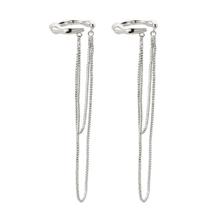 耳骨夹流苏耳环女简约气质2023年新款潮长款耳坠冷淡风耳夹无耳洞