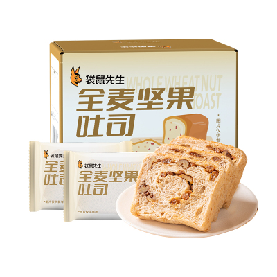 袋鼠先生全麦坚果吐司膳食纤维