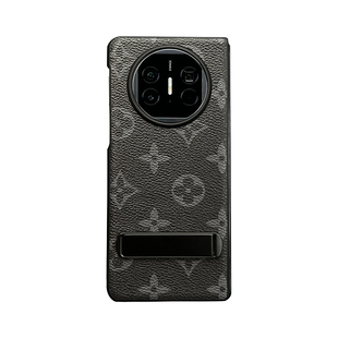 适用华为MateX5超薄真皮后盖壳防摔保护套X3轻奢商务折叠屏壳x2时尚高档花纹保护皮套新款典藏版耐磨耐刮背壳