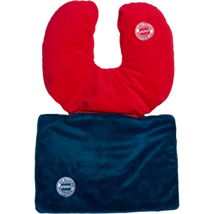 进口拜仁周边靠垫工作学习旅行U型颈枕二合一官方正品33856品德居