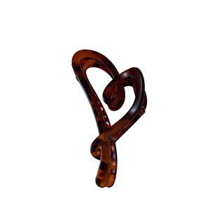 蜜桃杏仁！高级感爱心抓夹大号发抓女半扎后脑勺头饰盘发鲨鱼发夹