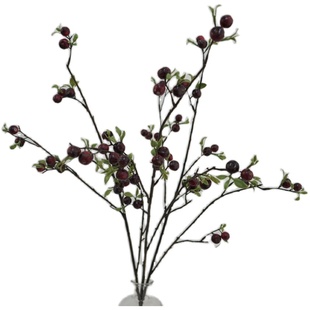 小苹果仿真花装饰点缀果实家居餐桌花束摆件小清新自然风摄影道具