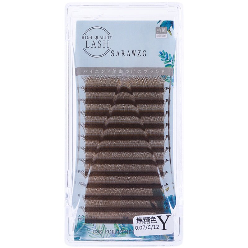 焦糖色网状卷翘自然假睫毛