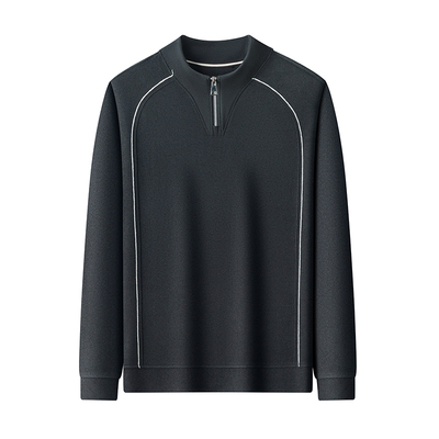 罗蒙秋冬季保暖款长袖德绒T恤男