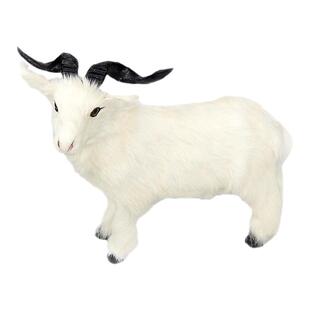 仿真动物山羊模型仿真山羊摆件小黑山羊玩偶三羊开泰桌面风水摆件