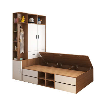 魔方拼接组合箱体床带衣柜