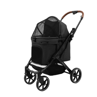 怪兽电台Z6宠物推车外出轻便一键折叠狗推车韩国小中型犬猫咪狗车