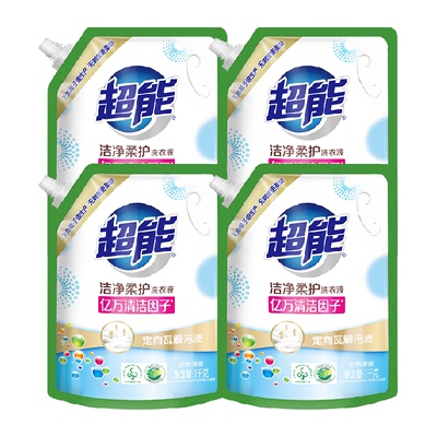 超能鲜艳亮丽洗衣液植翠低泡