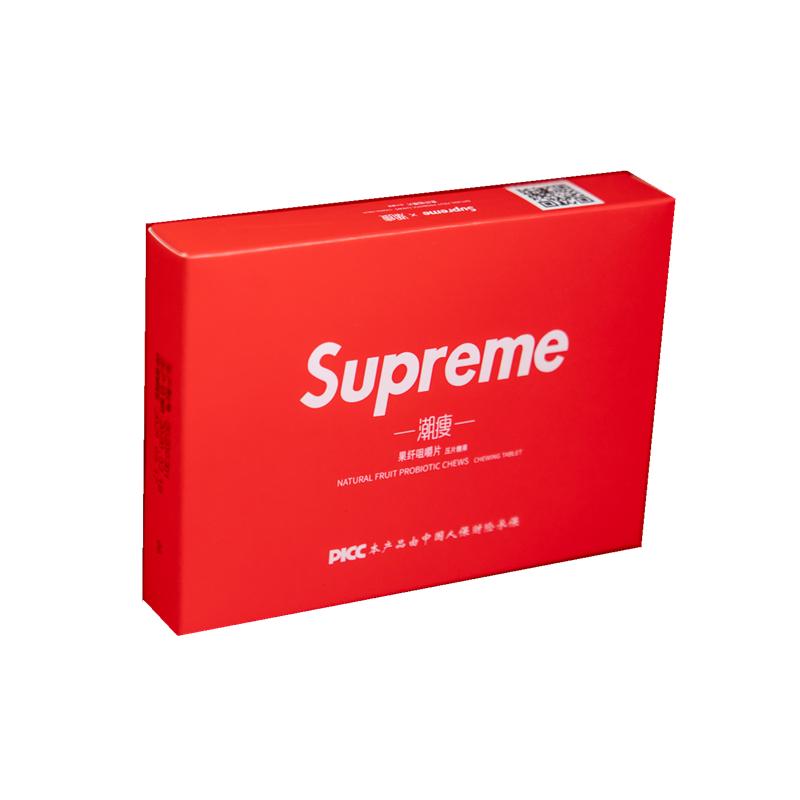 潮瘦supreme排糖果蔬纤咀嚼片旗舰店官网官方正品纤能量小红盒