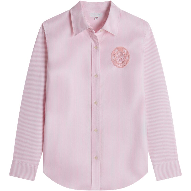 Tommy女装牛津纺经典条纹衬衫