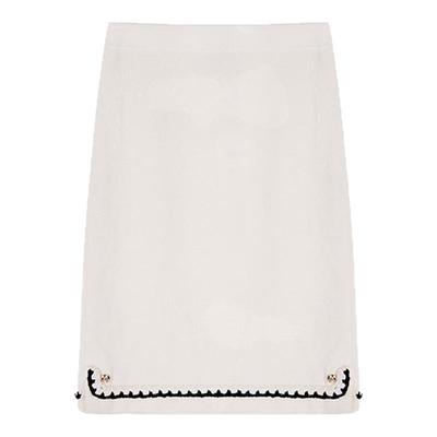 CRUSH小香风花边半身裙