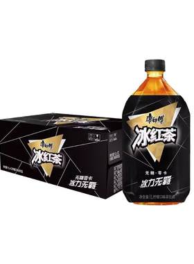 康师傅无糖冰红茶1L大瓶装整箱