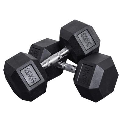 六角包胶哑铃实心铸铁男士健身