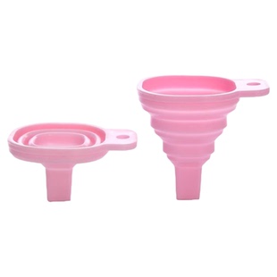 家用油漏斗大口径硅胶加油倒油漏斗可伸缩折叠开水漏斗小号分液器