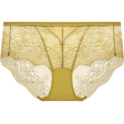 中低腰平脚裤性感蕾丝底裤舒适