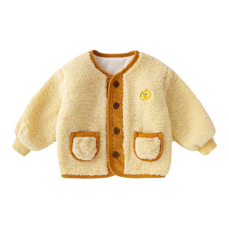 [双面绒]嘟嘟家宝宝外套儿童上衣秋冬加厚男童冬装摇粒绒女童加绒