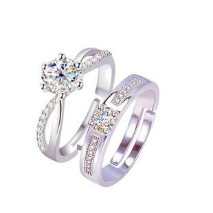 仿真对戒结婚一对婚礼现场情侣戒指男女假钻戒婚庆求婚戒超大活口