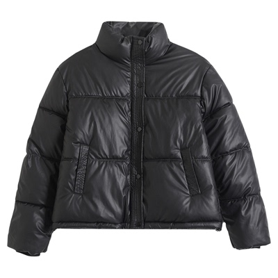 Lovedeath黑色加厚保暖短款棉服