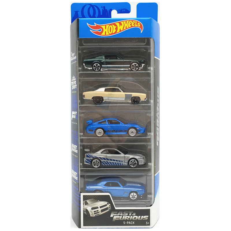 风火轮火辣小跑车5辆装轨道车模型玩具合金兰博基尼F1红牛迈凯伦