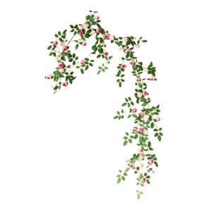 仿真玫瑰花藤假花藤条茶玫壁挂空调藤蔓缠绕装饰塑料藤蔓植物遮挡