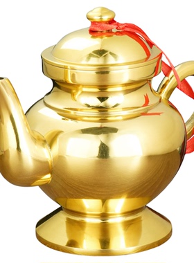 纯供奉黄铜酒壶酒杯套装供佛水杯酒具家用招财佛堂关公菩萨拜神佛