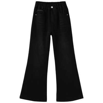 复古水洗百搭加绒显瘦牛仔喇叭裤