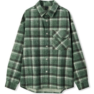 [商场同款]森马长袖衬衫男2025冬季新款不规则绒感牛仔外套宽松潮