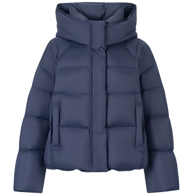 衣香丽影连帽短款羽绒服女