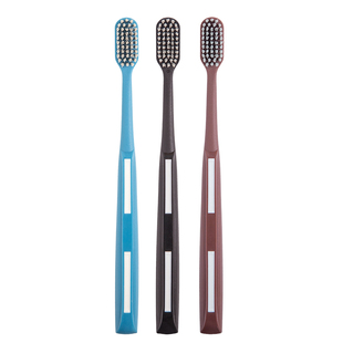 中硬毛牙刷男士专用去烟渍牙渍牙黄清洁软毛成人大人家用家庭装