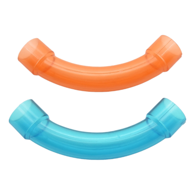 材通透明pvc管90度大弯通上墙弯塑料管4分20mm穿线管电线管弯头管