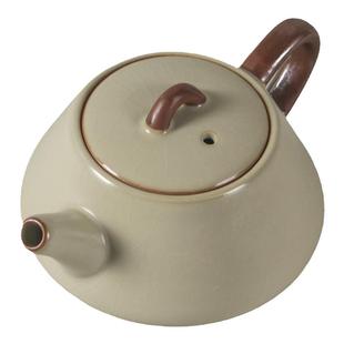 清仓特卖190ml米黄汝瓷石瓢壶功夫茶壶家用泡茶壶汝窑仿古釉冲茶