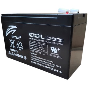 RITAR瑞达RT1270H蓄电池12V7AH通力电梯平层应急电源备用UPS电池