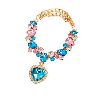 2026新款宠物水晶爱心项圈猫咪狗狗项圈小众设计感颈链拍照配饰潮