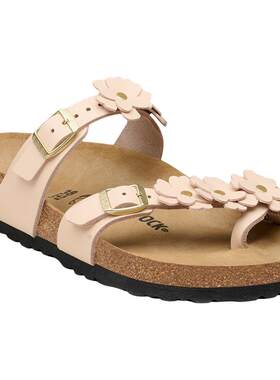 BIRKENSTOCK勃肯牛皮革夹趾拖鞋