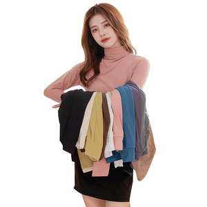 【阳离子】薄款德绒半高领打底衫