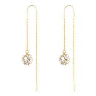 几何形金色耳线女款2026新款巨好看耳环耳坠艺术生轻奢高级感耳饰