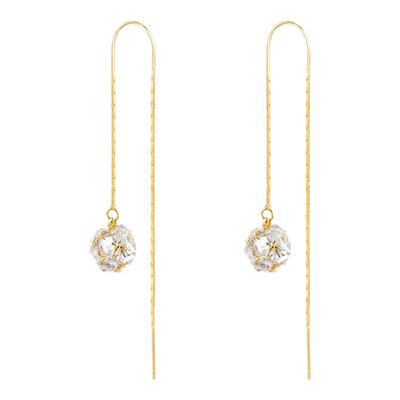 几何形金色耳线女款新款巨好看