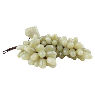 巴基斯坦进口玉器玉葡萄玉石装饰品家用仿真水果摆件装饰品收藏品