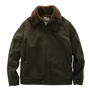 米西冬季美式复刻海军夹板短款飞行服夹克保暖棉衣男外套